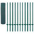  Wire Mesh Fence with Posts Steel 82'x1.6'Green A949-144613