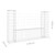  U-shape Gabion Basket with 2 Posts Iron 55.1"x7.9"x39.4 A949-151275