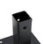  Post Bases Square 4 pcs Anthracite 2.01x2.01" Powder-coated Steel A949-42000020