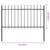  Garden Fence with Spear Top Steel 71.3"x39.4" Black A949-144925