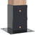 Post Bases Square 4 pcs Anthracite 3.58x3.58" Powder-coated Steel A949-42000028
