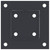  Post Bases Square 4 pcs Anthracite 3.58x3.58" Powder-coated Steel A949-42000028