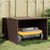  Robot Mower Garage Brown 33.9"x35.4"x20.5"/22.4" Poly Rattan A949-365405