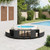  Storage Shelves for Hot Tub 2 pcs Black Poly Rattan A949-365620