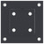 Post Bases Square 12 pcs Anthracite 3.58x3.58" Powder-coated Steel A949-42000029