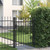  Fence Gate Single Door with Spike Top Steel 3.3'x3.9'Black A949-146033