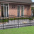  Garden Fence with Spear Top Black 94.5"x39.4" Powder-coated Steel A949-151085