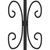  Garden Fence with Spear Top Black 94.5"x39.4" Powder-coated Steel A949-151085