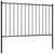  Fence Panel with Posts Powder-coated Steel 5.9 ft x 3.3 ft Black A949-145210