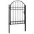  Fence Gate with Arched Top Steel 40.9" x 49.2" Black A949-143085
