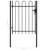  Fence Gate Single Door with Arched Top Steel 3.3'x3.9'Black A949-146030