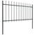  Garden Fence with Spear Top Steel 211.4"x39.4" Black A949-277613