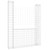  U-shape Gabion Basket with 2 Posts Iron 55.1"x7.9"x78.7 A949-151289