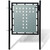  Black Single Door Fence Gate 39.4x29.5 A949-141684