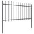 Garden Fence with Spear Top Steel 141.3"x39.4" Black A949-277612