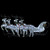  Reindeer & Sleigh Christmas Decoration 100 LEDs Outdoor White A949-3100429