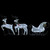  Reindeer & Sleigh Christmas Decoration 100 LEDs Outdoor White A949-3100429