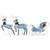  Reindeer & Sleigh Christmas Decoration 100 LEDs Outdoor White A949-3100429