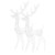  Acrylic Reindeer Christmas Decorations 2 pcs 47.2" Cold White A949-3154345