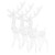  Acrylic Reindeer Christmas Decorations 3 pcs 47.2" Cold White A949-3154346