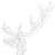  Acrylic Reindeer Christmas Decorations 3 pcs 47.2" Cold White A949-3154346