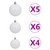  Slim Artificial Pre-lit Christmas Tree with Ball Set Green 47.2 A949-3077898