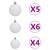  Slim Artificial Pre-lit Christmas Tree with Ball Set Green 59.1 A949-3077899