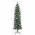  Artificial Slim Christmas Tree Green and White 59.06 in A949-3395280