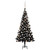  Artificial Pre-lit Christmas Tree with Ball Set Black 47.2" PVC A949-3077588