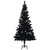  Artificial Pre-lit Christmas Tree with Ball Set Black 47.2" PVC A949-3077588