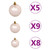  Artificial Pre-lit Christmas Tree with Ball Set Black 47.2" PVC A949-3077588