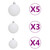  Artificial Pre-lit Christmas Tree with Ball Set White 59.1" PVC A949-3077712