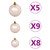  Artificial Pre-lit Christmas Tree with Ball Set White 47.2 A949-3077632