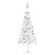  Corner Artificial Christmas Tree LEDs&Ball Set White 82.7" PVC A949-3077970