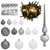  Artificial Pre-lit Christmas Tree Silver 59.1" PET A949-3397192