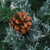  Frosted Pre-lit Christmas Tree with Ball Set Pinecones 59.1 A949-3077613