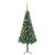  Corner Artificial Christmas Tree LEDs&Ball Set Green 59.1" PVC A949-3077943