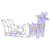  Reindeers & Sleigh Christmas Decoration 160 LEDs 51.2" Acrylic A949-328522