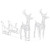  Reindeers & Sleigh Christmas Decoration 160 LEDs 51.2" Acrylic A949-328520