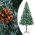  Artificial Pre-lit Christmas Tree with Ball Set Pinecones 70.9 A949-3077614