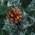  Artificial Pre-lit Christmas Tree with Ball Set Pinecones 70.9 A949-3077614