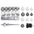  Corner Artificial Christmas Tree LEDs&Ball Set White 59.1" PVC A949-3077968