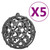 60 Piece Christmas Ball Set with Peak and 150 LEDs White&Gray A949-330099
