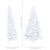 Artificial Half Christmas Tree with Stand White 6 ft PVC A949-328419