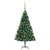 Artificial Pre-lit Christmas Tree with Ball Set Green 59.1" PVC A949-3077535
