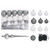 Artificial Pre-lit Christmas Tree with Ball Set White 47.2 A949-3077718