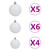 Artificial Pre-lit Christmas Tree with Ball Set White 47.2 A949-3077718