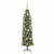 Artificial Slim Christmas Tree Green and White 59.06 in A949-3395278