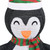 Decorative Christmas Snow Penguin Figure LED Luxury Fabric 3 ft A949-328501