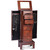 Medium Brown Wood Jewlery Armoire Storage Chest Cabinet with Mirror Q280-WJCACF38475891